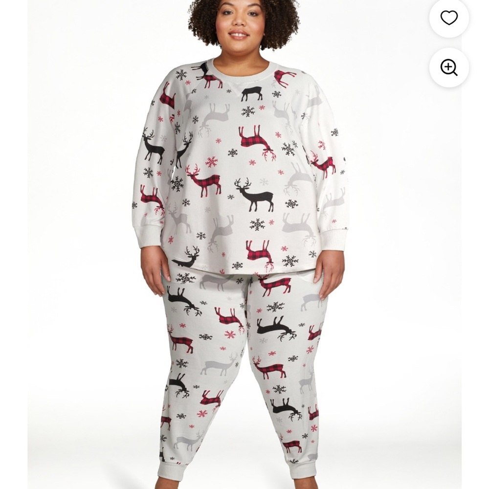 NWOT Secret Treasures Hacci Reindeer jogger pjs, 2x